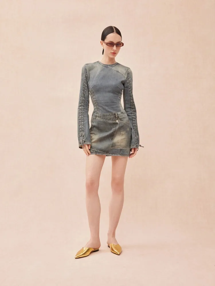 Allie Metallic Pointed Toe Mules