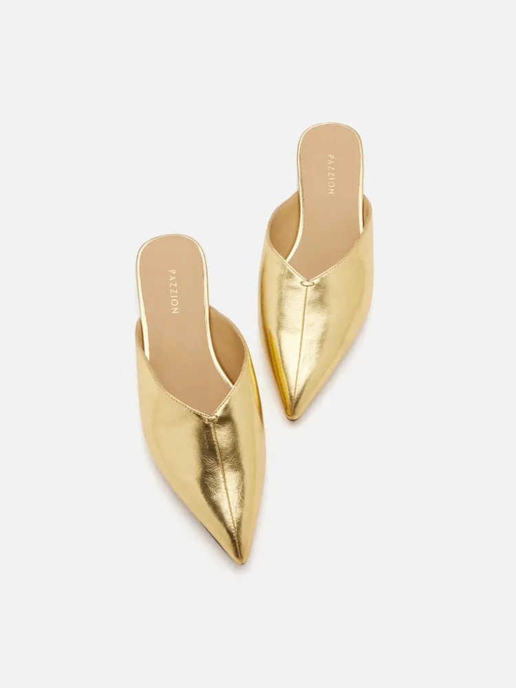 Allie Metallic Pointed Toe Mules