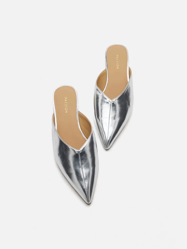 Allie Metallic Pointed Toe Mules