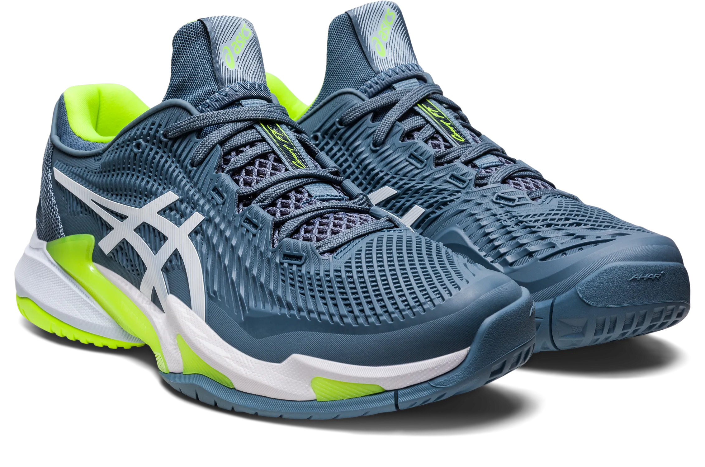 Asics Men's COURT FF 3 Tennis Shoes in Steel Blue/White