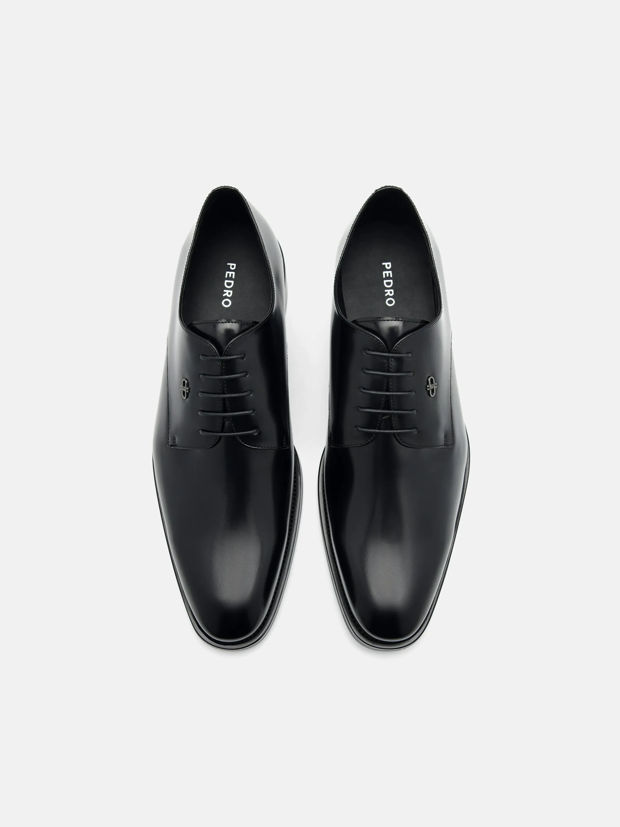 Boxed Leather Derby Shoes