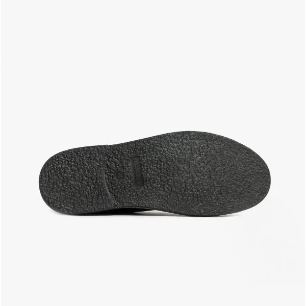 BRAVO Mens Suede Desert Boots Black Mono