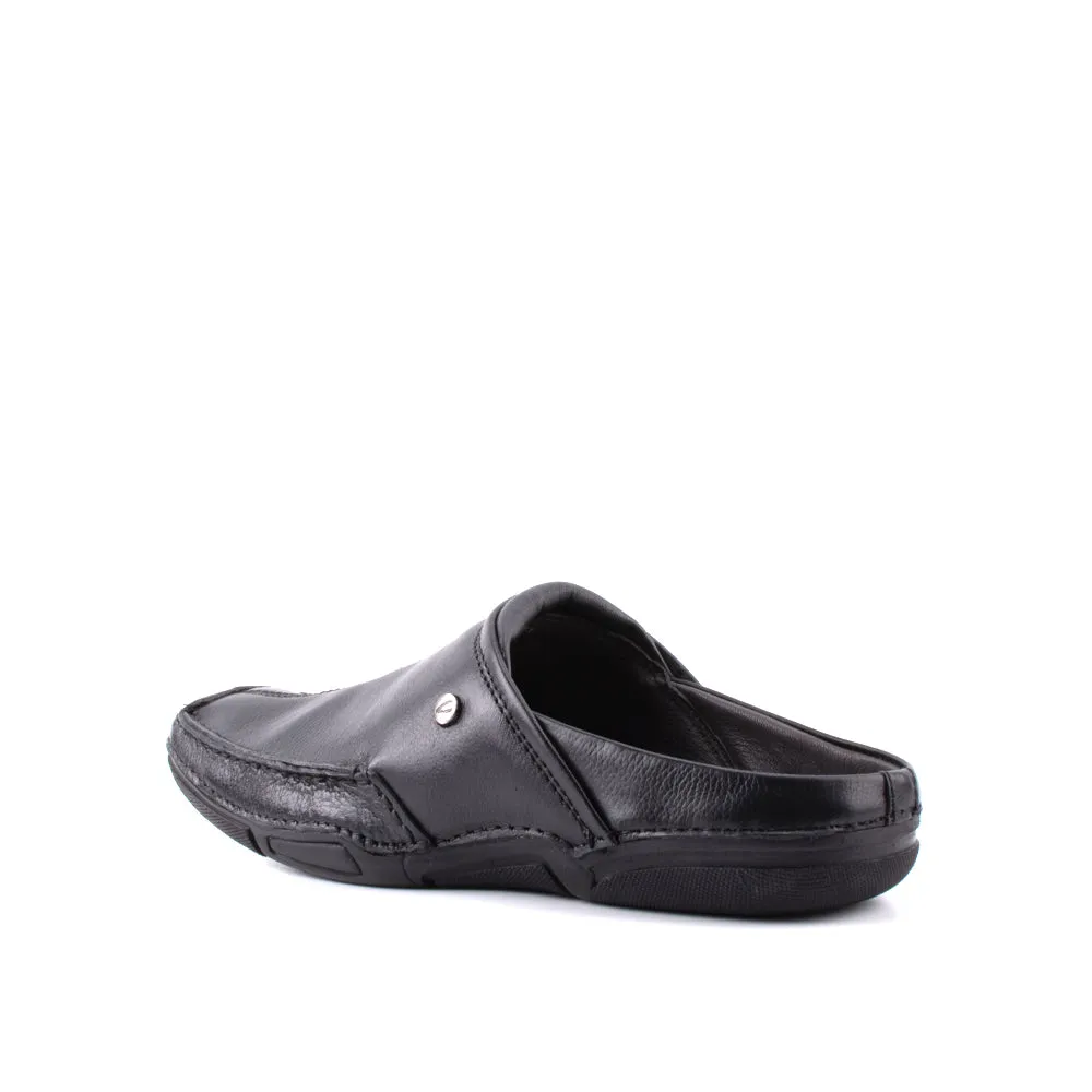 camel active Natural Milled Leather Slip On Shoes Men Black LUZON 872402-AM1-1