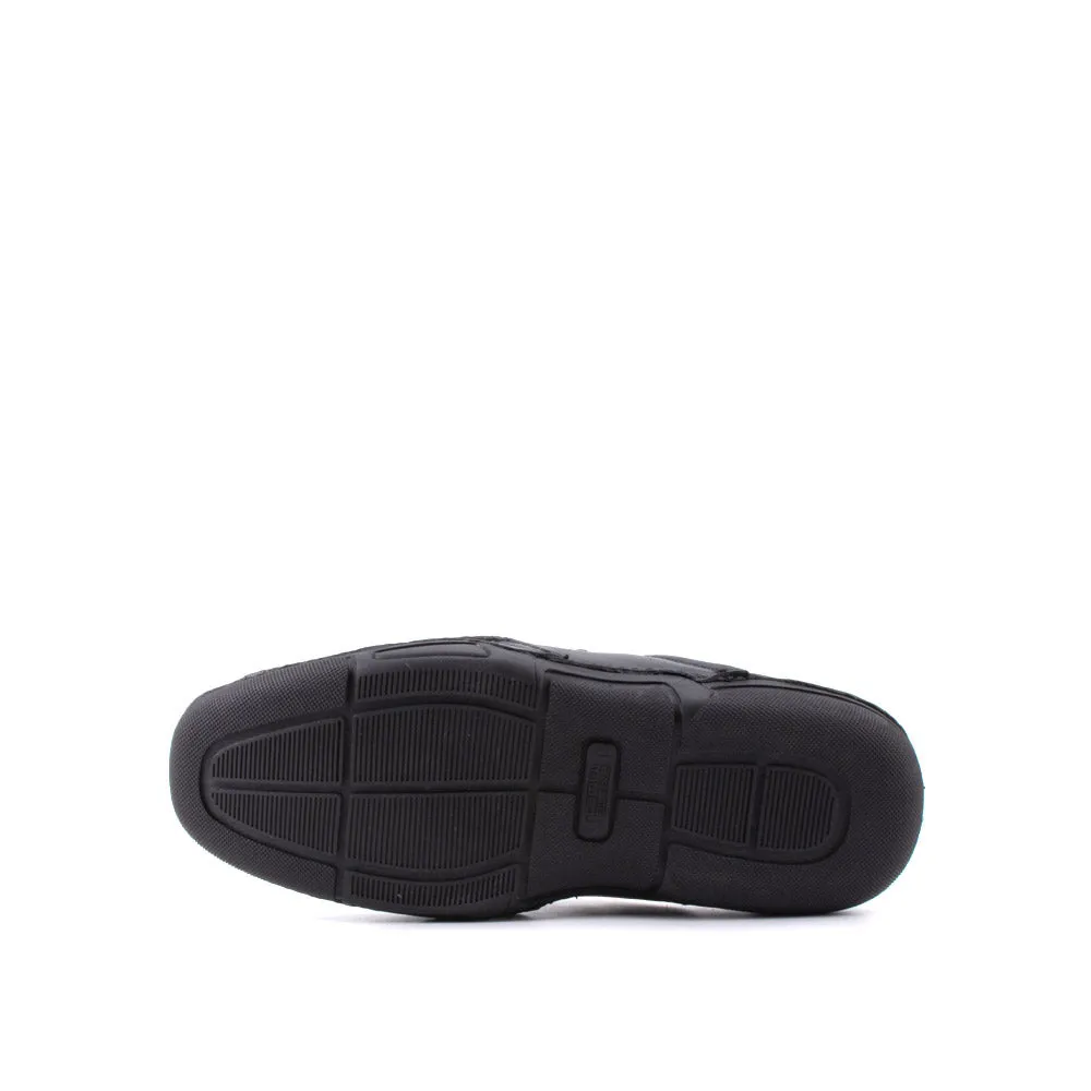 camel active Natural Milled Leather Slip On Shoes Men Black LUZON 872402-AM1-1