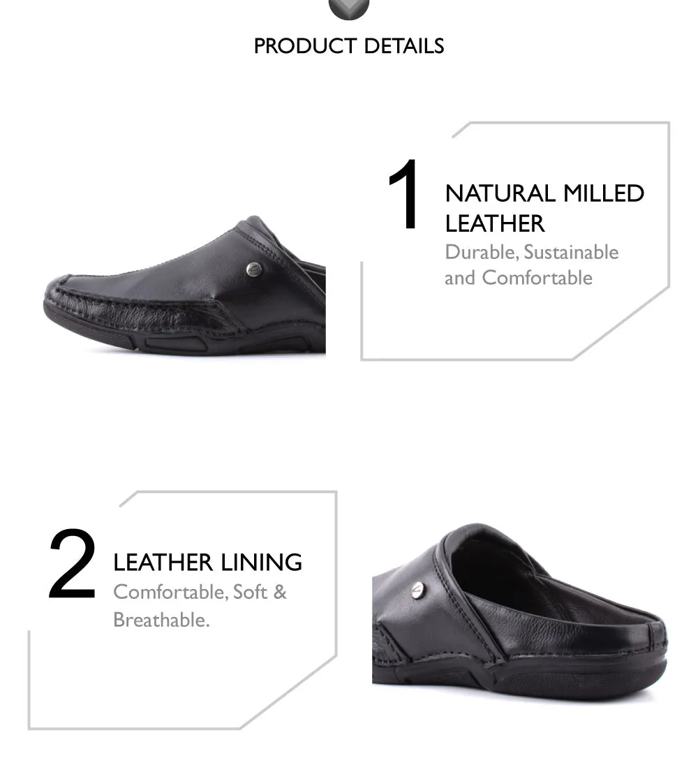 camel active Natural Milled Leather Slip On Shoes Men Black LUZON 872402-AM1-1