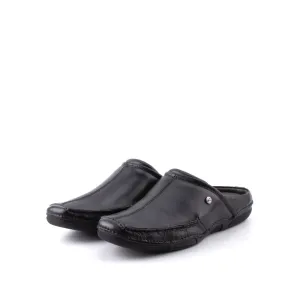 camel active Natural Milled Leather Slip On Shoes Men Black LUZON 872402-AM1-1