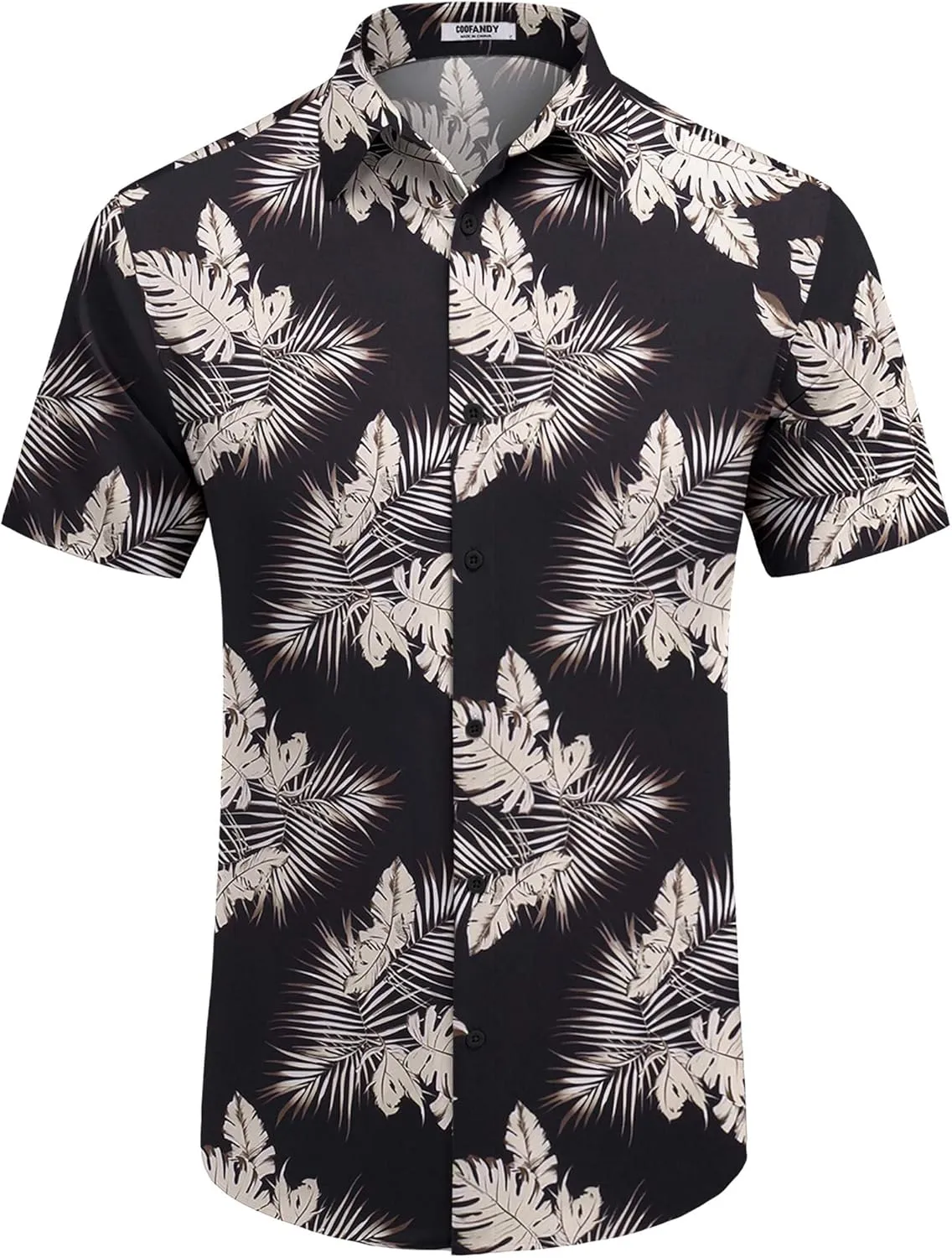 COOFANDY Mens Hawaiian Shirt Short Sleeve Button Down Shirts Tropical Floral Summer Beach Shirts