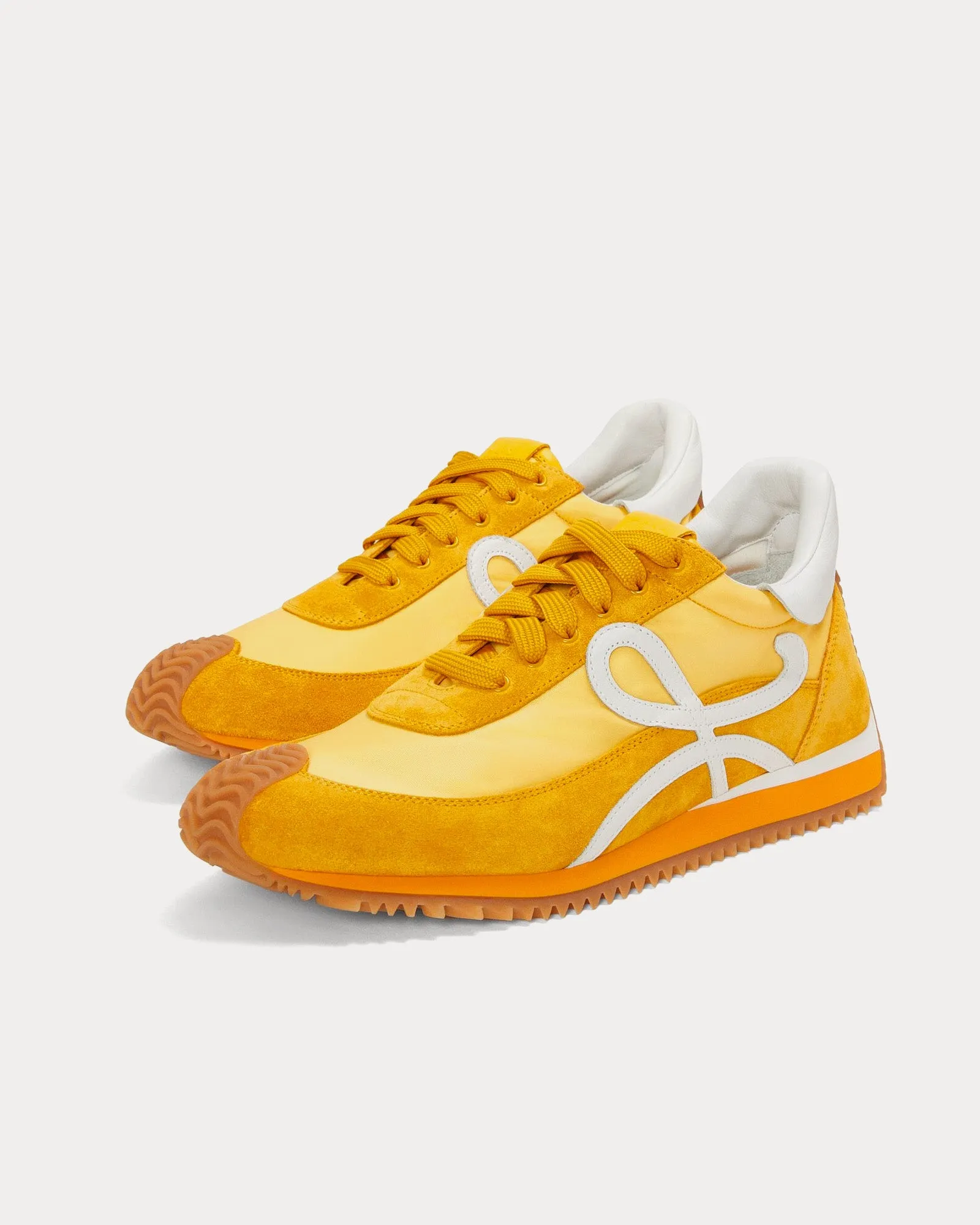 Flow Runner Nylon & Suede Facade Low Top Sneakers