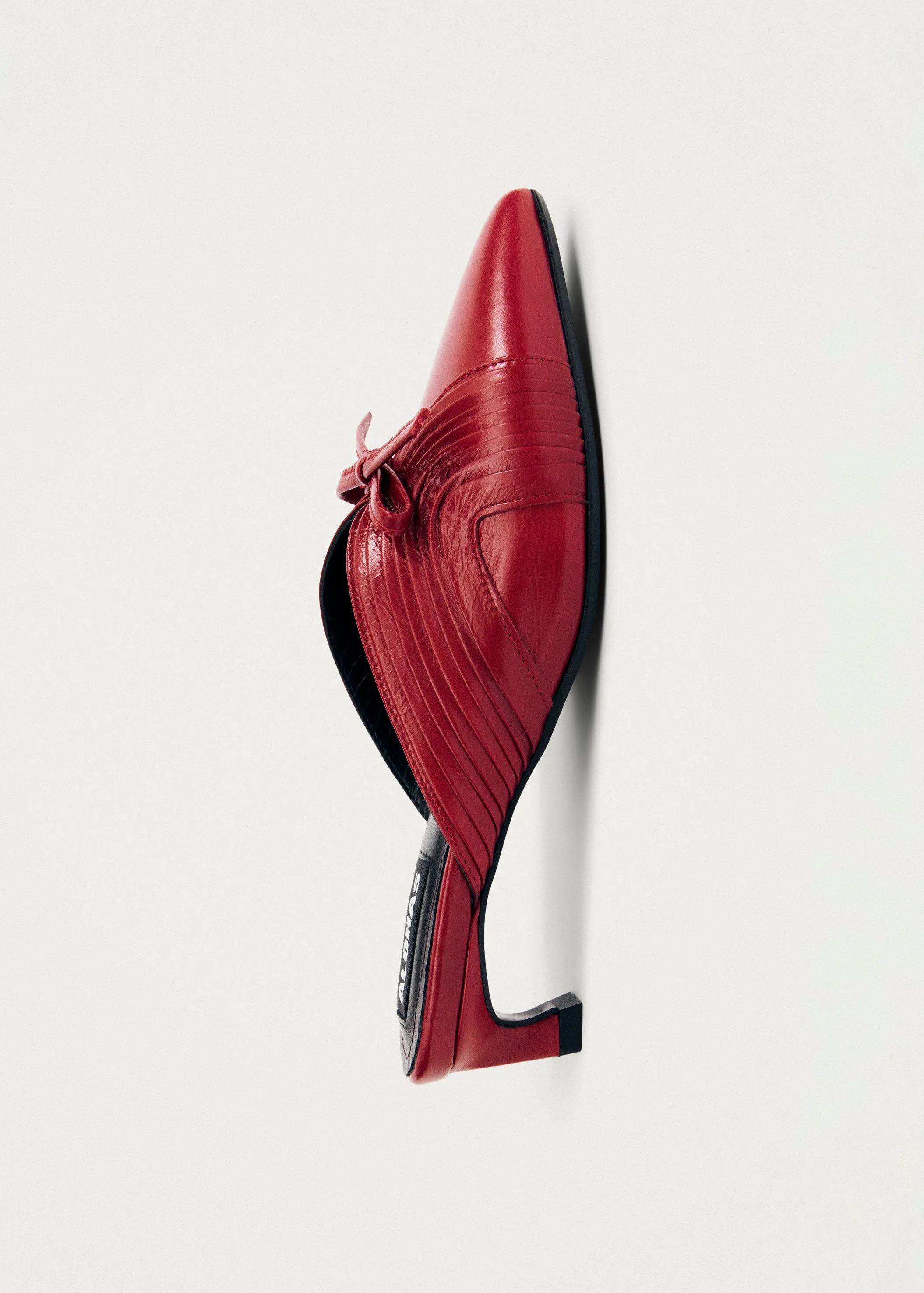 Gayle Red Leather Mules