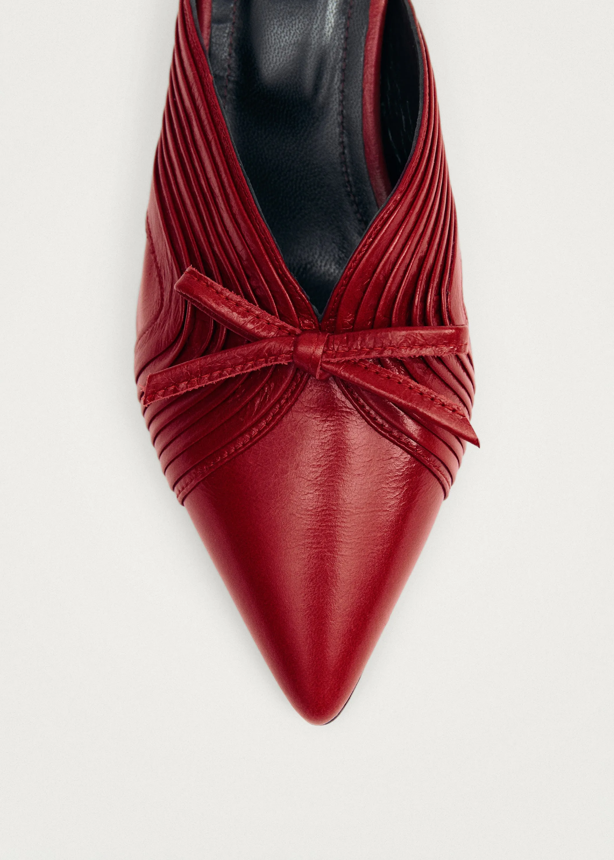 Gayle Red Leather Mules