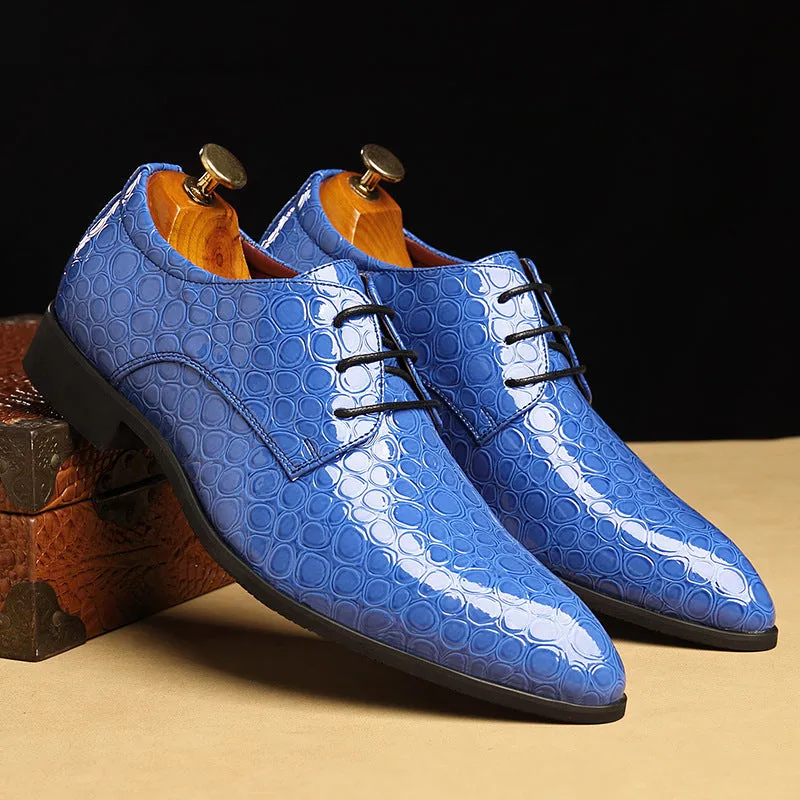 Glossy Leather Shoes Men's Business Dress Shoes Large Size Men's Shoes Versatile Large Size