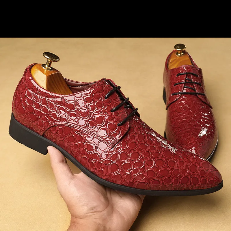 Glossy Leather Shoes Men's Business Dress Shoes Large Size Men's Shoes Versatile Large Size