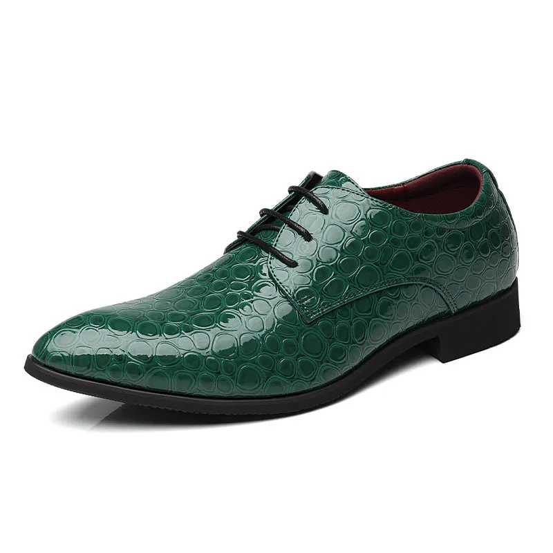 Glossy Leather Shoes Men's Business Dress Shoes Large Size Men's Shoes Versatile Large Size