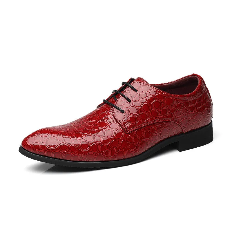 Glossy Leather Shoes Men's Business Dress Shoes Large Size Men's Shoes Versatile Large Size