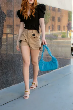 NAKED FEET - PROPRIETY in CHAMOIS Heeled Sandals