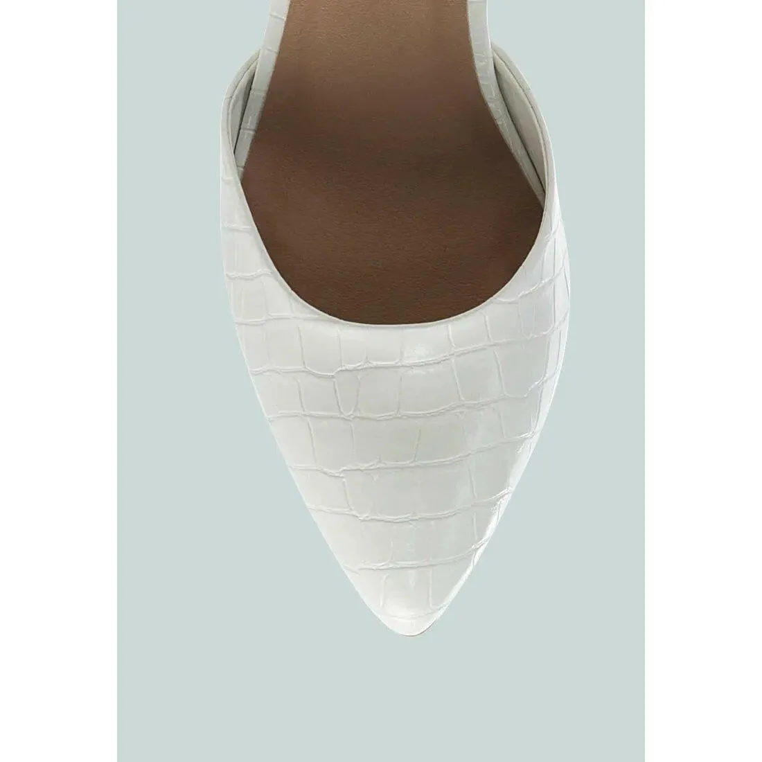 Nymph Faux Leather Low Block Heel Sandals