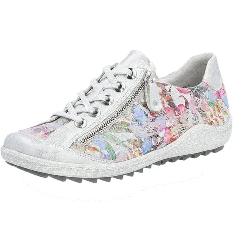 Remonte Women's Lace & Zip Sneakers- Multicolor
