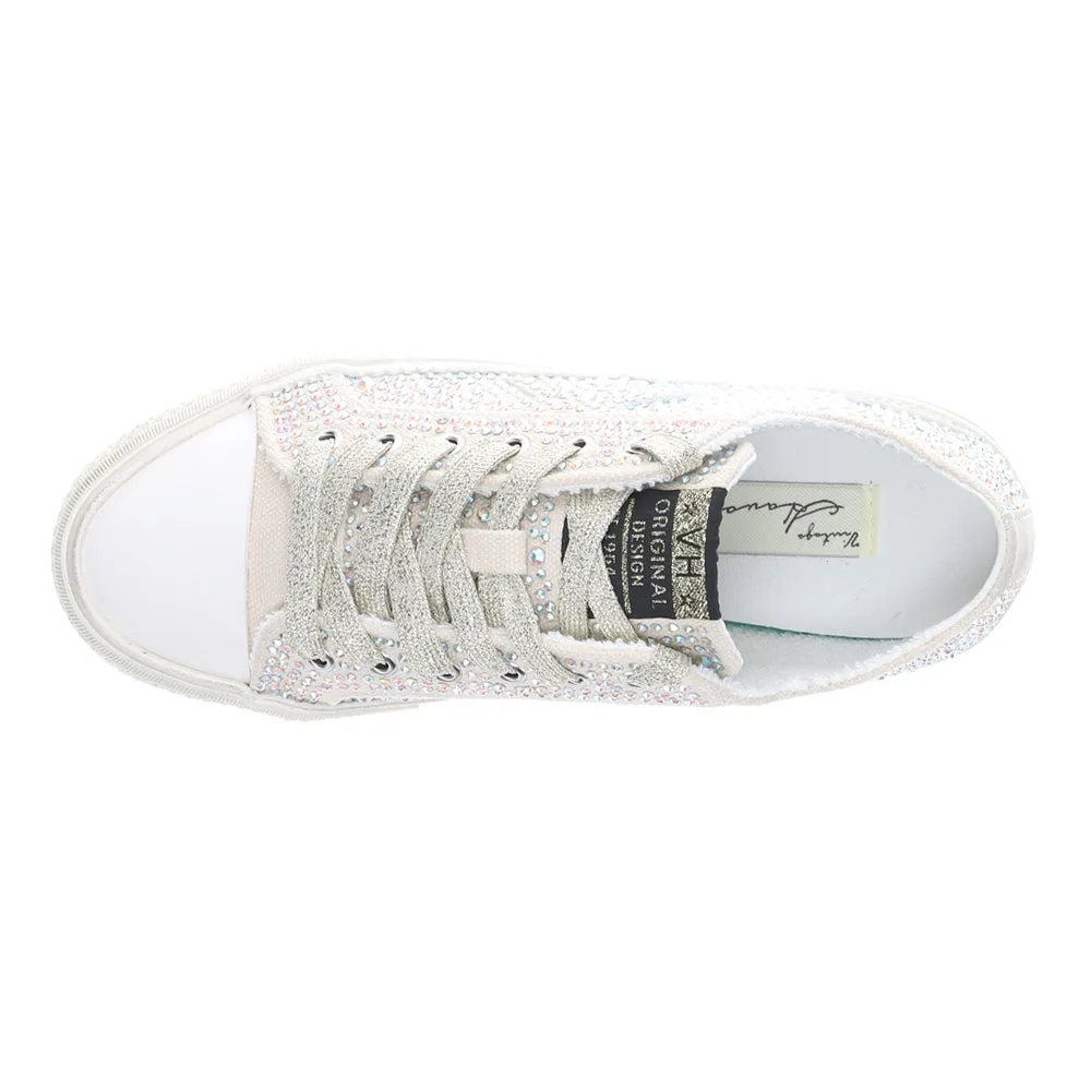 Starburst Rhinestone Lace Up Sneakers