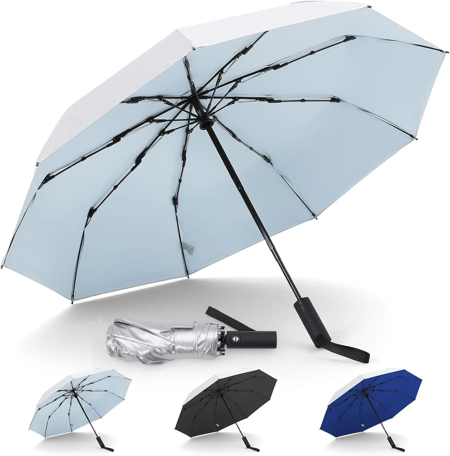 UPF 50  Travel Compact UV Umbrellas For Sun Protection Automatic Open Close Sun Umbrella UV Protection for Walking